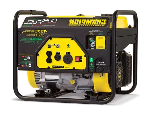 DESCRIPTION The Champion Power Equipment 100307 3500-Watt Dual Fuel RV Ready Portable Generator is the perfect combination of versatility and convenience. . Champion power equipment 3500w 4375w dual fuel generator